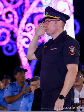 Acto de Juramentación del Primer Comisionado Francisco Díaz y Policías Voluntarios de Managua