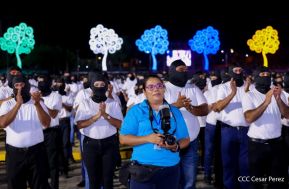 Acto de Juramentación del Primer Comisionado Francisco Díaz y Policías Voluntarios de Managua