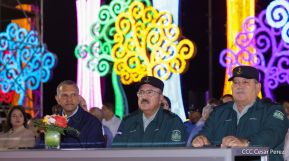 Acto de Juramentación del Primer Comisionado Francisco Díaz y Policías Voluntarios de Managua