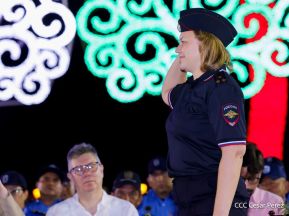 Acto de Juramentación del Primer Comisionado Francisco Díaz y Policías Voluntarios de Managua