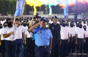 Acto de Juramentación del Primer Comisionado Francisco Díaz y Policías Voluntarios de Managua