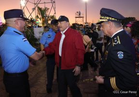 Acto de Juramentación del Primer Comisionado Francisco Díaz y Policías Voluntarios de Managua