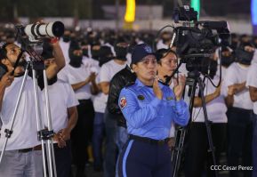 Acto de Juramentación del Primer Comisionado Francisco Díaz y Policías Voluntarios de Managua
