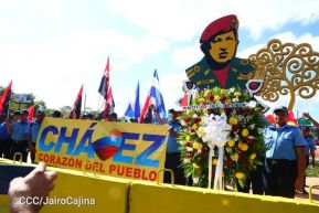 Nicaragüenses homenajean al Comandante Eterno Hugo Chávez a 12 años de su tránsito a la inmortalidad