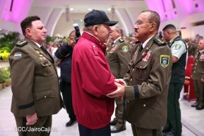 Acto de otorgamiento de los grados militares de Coronel General a mandos del Ejército de Nicaragua