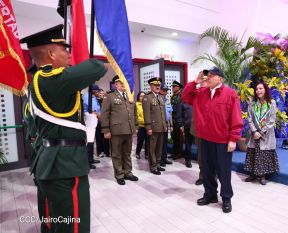 Acto de otorgamiento de los grados militares de Coronel General a mandos del Ejército de Nicaragua
