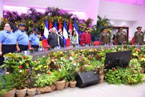 Acto de otorgamiento de los grados militares de Coronel General a mandos del Ejército de Nicaragua