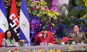 Acto de otorgamiento de los grados militares de Coronel General a mandos del Ejército de Nicaragua