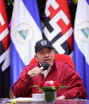 Acto de otorgamiento de los grados militares de Coronel General a mandos del Ejército de Nicaragua