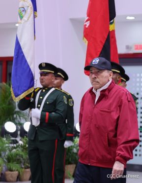 Acto de otorgamiento de los grados militares de Coronel General a mandos del Ejército de Nicaragua