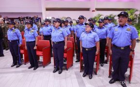 Acto de otorgamiento de los grados militares de Coronel General a mandos del Ejército de Nicaragua
