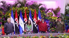 Acto de otorgamiento de los grados militares de Coronel General a mandos del Ejército de Nicaragua