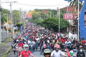 Motorizada Siempre 19 en homenaje al Repliegue Táctico a Masaya