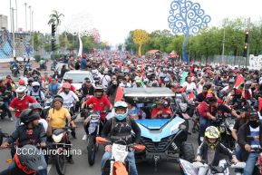Motorizada Siempre 19 en homenaje al Repliegue Táctico a Masaya