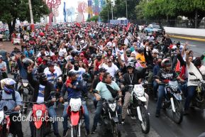 Motorizada Siempre 19 en homenaje al Repliegue Táctico a Masaya