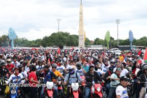 Motorizada Siempre 19 en homenaje al Repliegue Táctico a Masaya