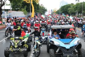 Motorizada Siempre 19 en homenaje al Repliegue Táctico a Masaya