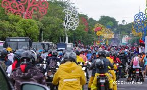 Motorizada Siempre 19 en homenaje al Repliegue Táctico a Masaya