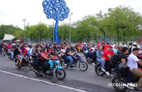 Motorizada Siempre 19 en homenaje al Repliegue Táctico a Masaya