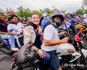 Motorizada Siempre 19 en homenaje al Repliegue Táctico a Masaya