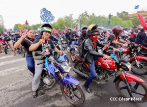 Motorizada Siempre 19 en homenaje al Repliegue Táctico a Masaya