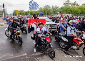 Motorizada Siempre 19 en homenaje al Repliegue Táctico a Masaya