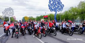 Motorizada Siempre 19 en homenaje al Repliegue Táctico a Masaya