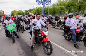 Motorizada Siempre 19 en homenaje al Repliegue Táctico a Masaya