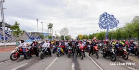 Motorizada Siempre 19 en homenaje al Repliegue Táctico a Masaya