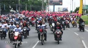 Motorizada Siempre 19 en homenaje al Repliegue Táctico a Masaya