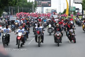 Motorizada Siempre 19 en homenaje al Repliegue Táctico a Masaya