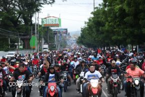 Motorizada Siempre 19 en homenaje al Repliegue Táctico a Masaya