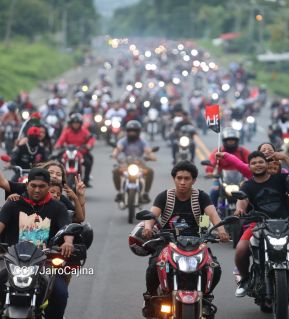 Motorizada Siempre 19 en homenaje al Repliegue Táctico a Masaya