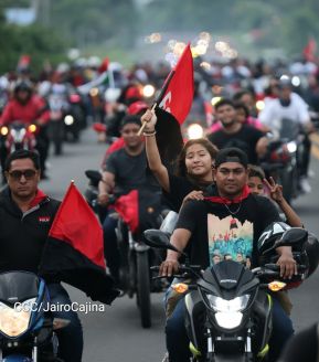 Motorizada Siempre 19 en homenaje al Repliegue Táctico a Masaya