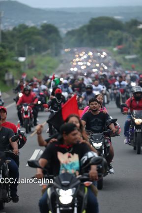 Motorizada Siempre 19 en homenaje al Repliegue Táctico a Masaya