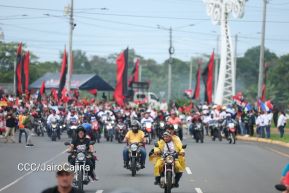 Motorizada Siempre 19 en homenaje al Repliegue Táctico a Masaya