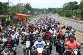 Motorizada Siempre 19 en homenaje al Repliegue Táctico a Masaya