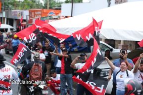 Motorizada Siempre 19 en homenaje al Repliegue Táctico a Masaya