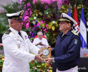 Fuerza Naval del Ejército de Nicaragua cumple 45 años de servicio a la patria con acto en Managua
