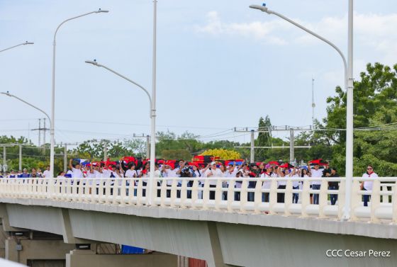 Entregamos a las familias nicaragüenses Paso a Desnivel Comandante Julio Buitrago Urroz