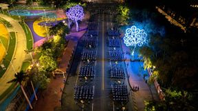 Desfile Policial “Unidad, Fuerza y Victorias” en la Avenida de Bolívar a Chávez