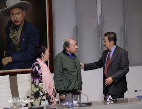 Copresidentes de Nicaragua despiden al Embajador de la República Popular China, Compañero Chen Xi