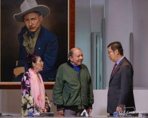 Copresidentes de Nicaragua despiden al Embajador de la República Popular China, Compañero Chen Xi