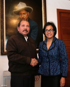 Presidente Daniel Ortega se reúne con Gerente-Directora del BM