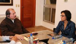 Presidente Daniel Ortega se reúne con Gerente-Directora del BM