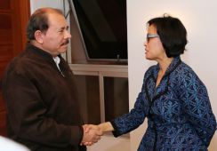 Presidente Daniel Ortega se reúne con Gerente-Directora del BM