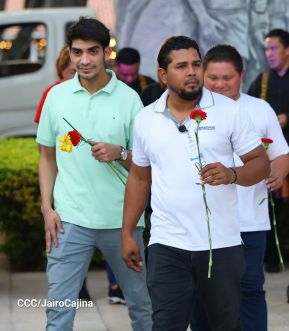 Conmemoración al Comandante Carlos Fonseca reúne a Juventud Sandinista y servidores públicos