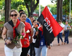 Conmemoración al Comandante Carlos Fonseca reúne a Juventud Sandinista y servidores públicos
