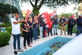 Conmemoración al Comandante Carlos Fonseca reúne a Juventud Sandinista y servidores públicos