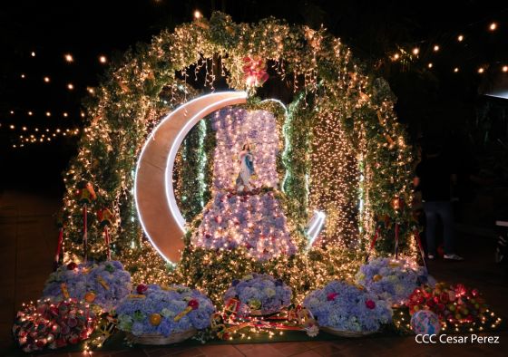 Copresidentes de Nicaragua, comandante Daniel Ortega y Compañera Rosario Murillo celebran la Purísima 